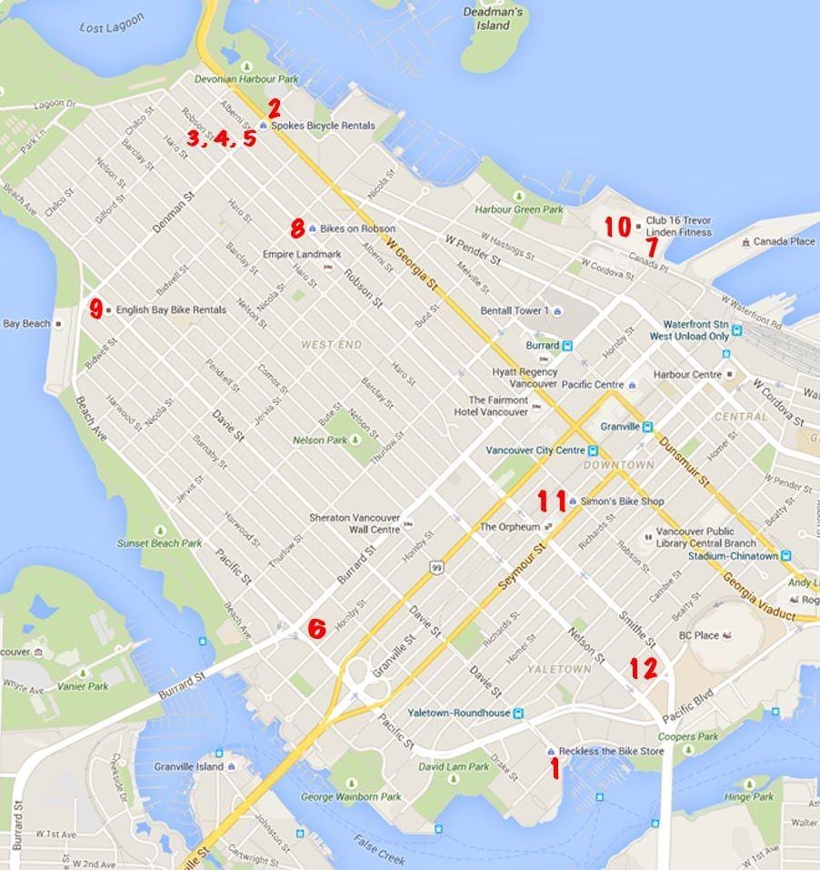 vancouver baiskeli ramani